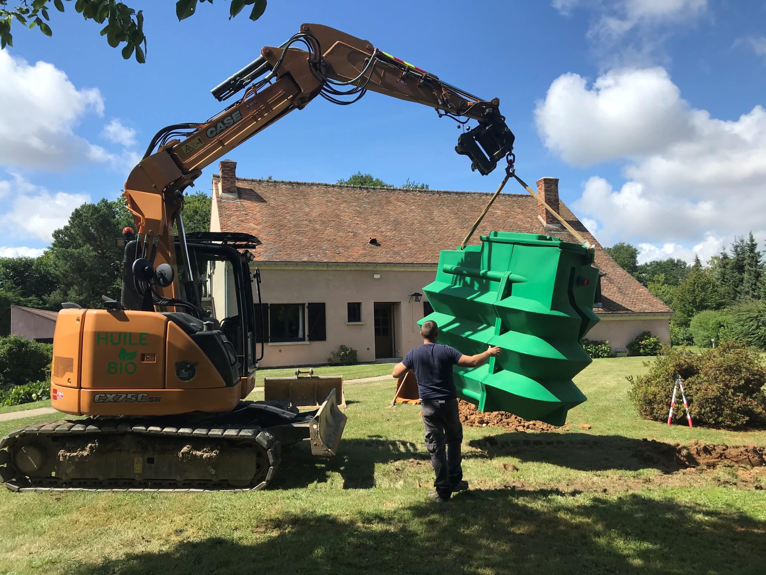 Chantier terrassement et installation de micro station de l'entreprise DTE